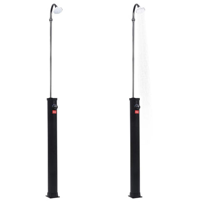 Doccia Solare da Giardino Nera 215 cm 8 L