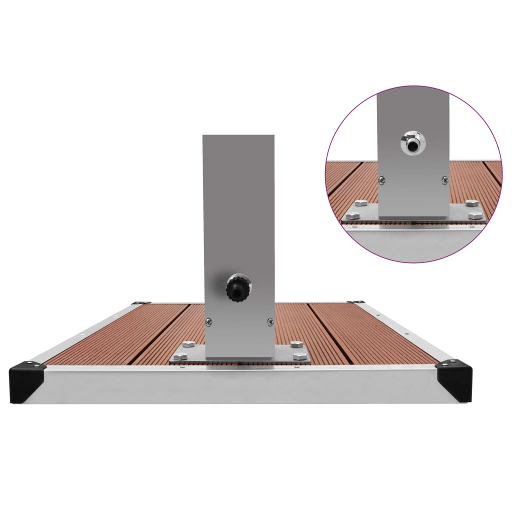 Doccia da Esterno con Piatto in WPC Acciaio Inossidabile