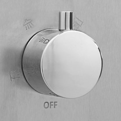 Doccia da Esterno con Piatto in WPC Acciaio Inossidabile