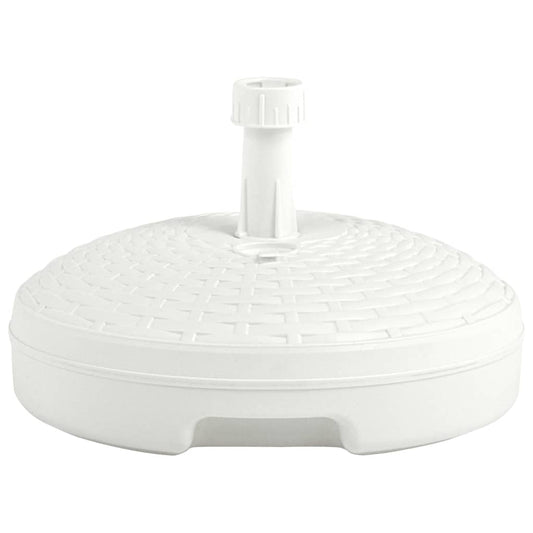 Base Ombrellone per Sabbia/Acqua 20L Bianca Rattan in Plastica - homemem39