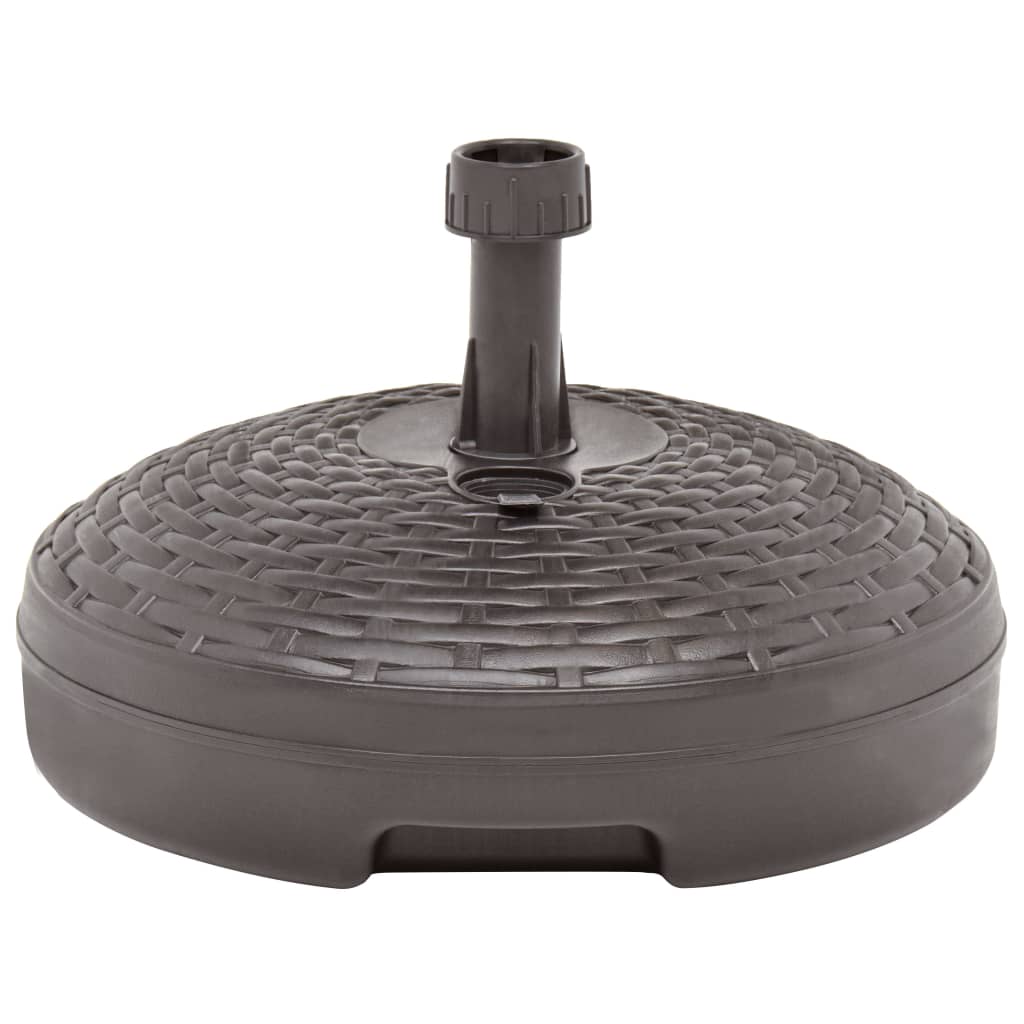Base Ombrellone per Sabbia/Acqua 20L Marrone Rattan in Plastica - homemem39