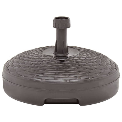 Base Ombrellone per Sabbia/Acqua 20L Marrone Rattan in Plastica - homemem39