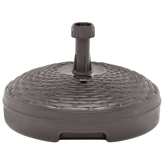 Base Ombrellone per Sabbia/Acqua 20L Marrone Rattan in Plastica - homemem39