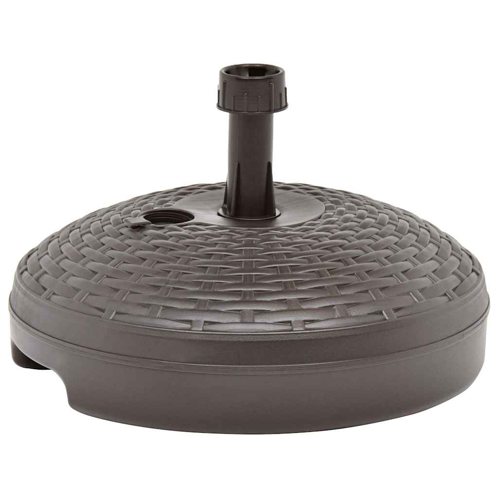 Base Ombrellone per Sabbia/Acqua 20L Marrone Rattan in Plastica | homemem39
