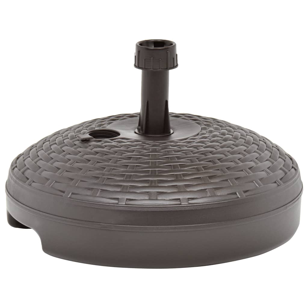 Base Ombrellone per Sabbia/Acqua 20L Marrone Rattan in Plastica - homemem39