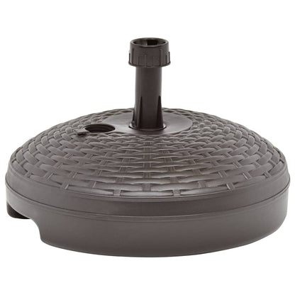 Base Ombrellone per Sabbia/Acqua 20L Marrone Rattan in Plastica - homemem39