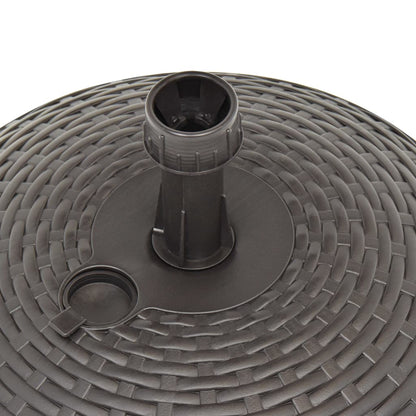 Base Ombrellone per Sabbia/Acqua 20L Marrone Rattan in Plastica - homemem39