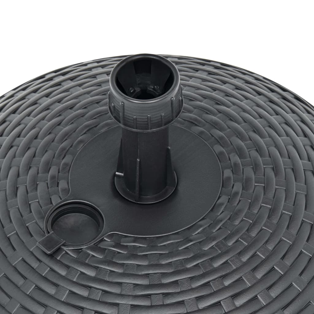 Base Ombrellone Sabbia/Acqua 20L Antracite Rattan in Plastica | homemem39