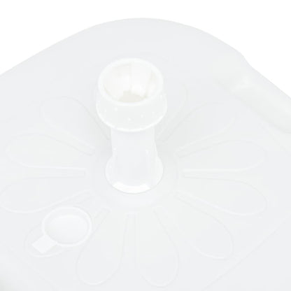 Base Ombrellone Riempibile con Sabbia/Acqua 16L Bianca Plastica | homemem39