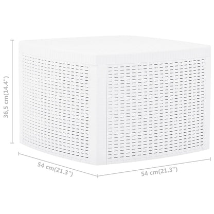 Tavolino Bianco 54x54x36,5 cm in Plastica - homemem39
