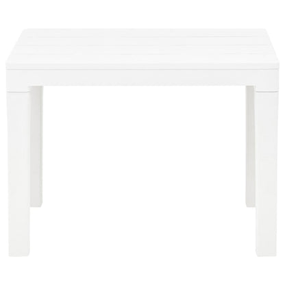 Tavolo da Giardino con 2 Panche in Plastica Bianco - homemem39