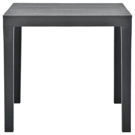 Tavolo da Giardino Antracite 78x78x72 cm in Plastica