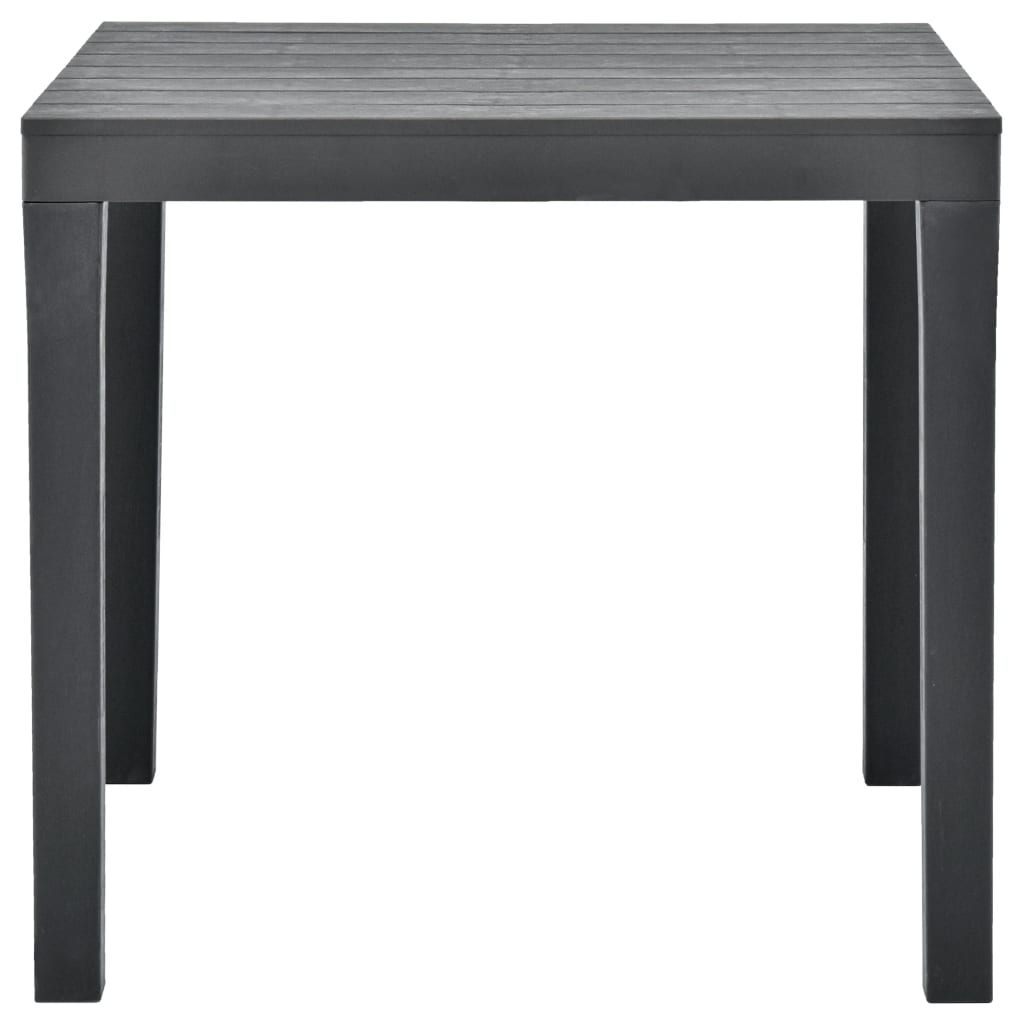 Tavolo da Giardino Antracite 78x78x72 cm in Plastica - homemem39