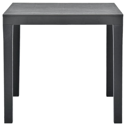 Tavolo da Giardino Antracite 78x78x72 cm in Plastica - homemem39