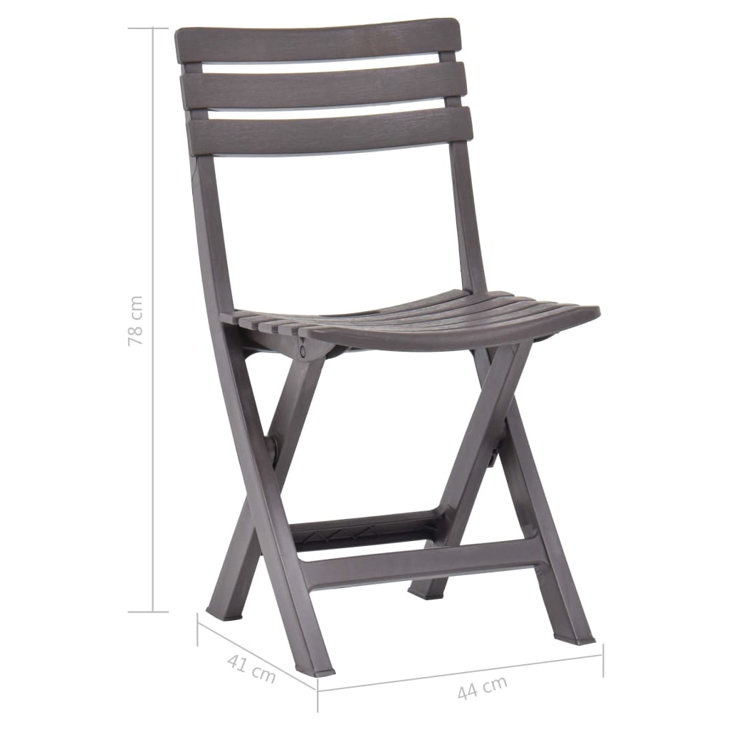 Sedie da Giardino Pieghevoli 2 pz in Plastica Moca | homemem39