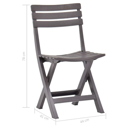 Sedie da Giardino Pieghevoli 2 pz in Plastica Moca | homemem39