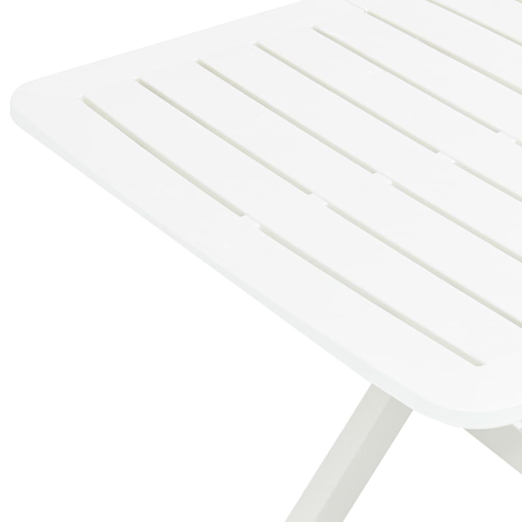 Tavolo da Giardino Bianco 79x72x70 cm Plastica - homemem39