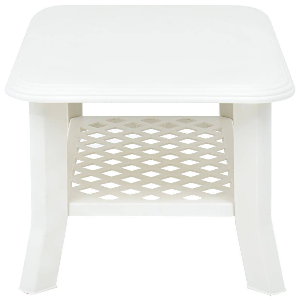 Tavolino da Salotto Bianco 90x60x46 cm in Plastica | homemem39