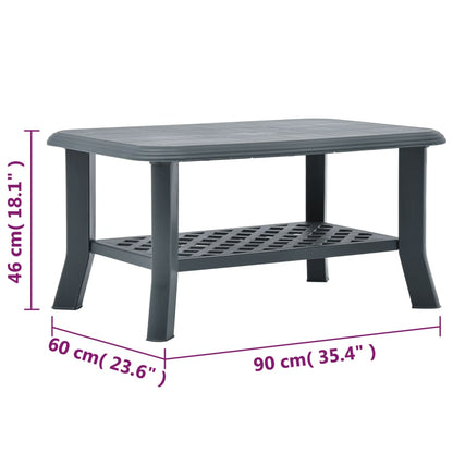 Tavolino da Salotto Verde 90x60x46 cm in Plastica | homemem39