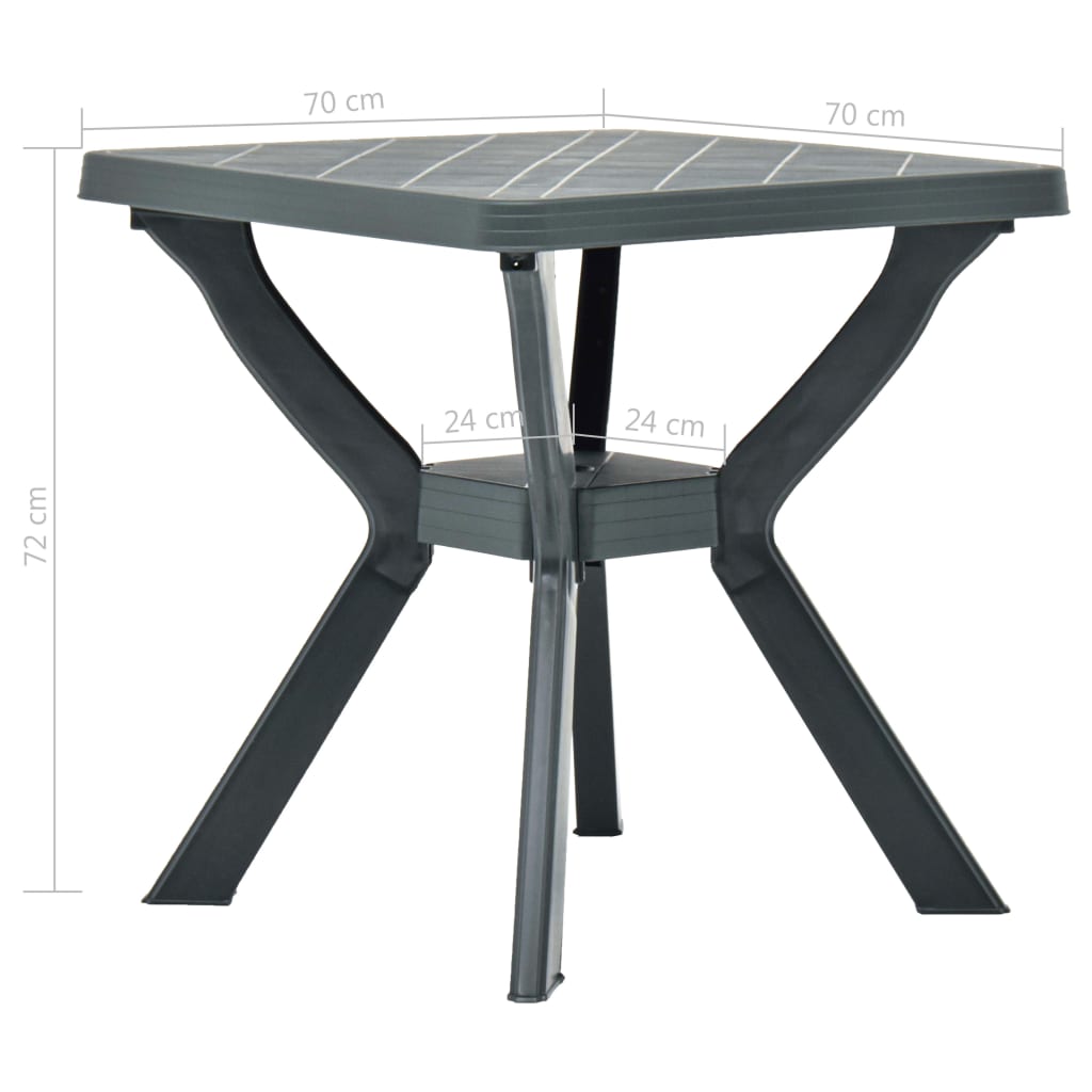 Tavolo da Bistrot Antracite 70x70x72 cm in Plastica | homemem39