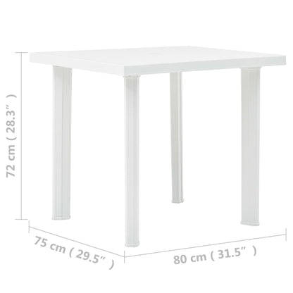 Tavolo da Giardino Bianco 78x75x72 cm in Plastica - homemem39