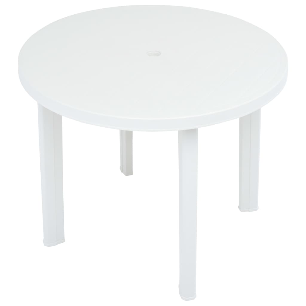 Tavolo da Giardino Bianco 89 cm in Plastica - homemem39