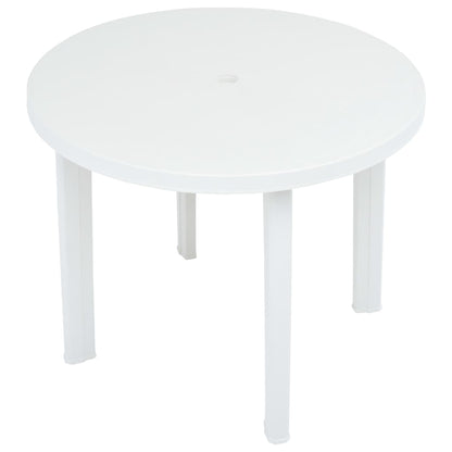 Tavolo da Giardino Bianco 89 cm in Plastica - homemem39