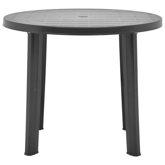Tavolo da Giardino Antracite 89 cm in Plastica - homemem39