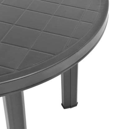 Tavolo da Giardino Antracite 89 cm in Plastica - homemem39