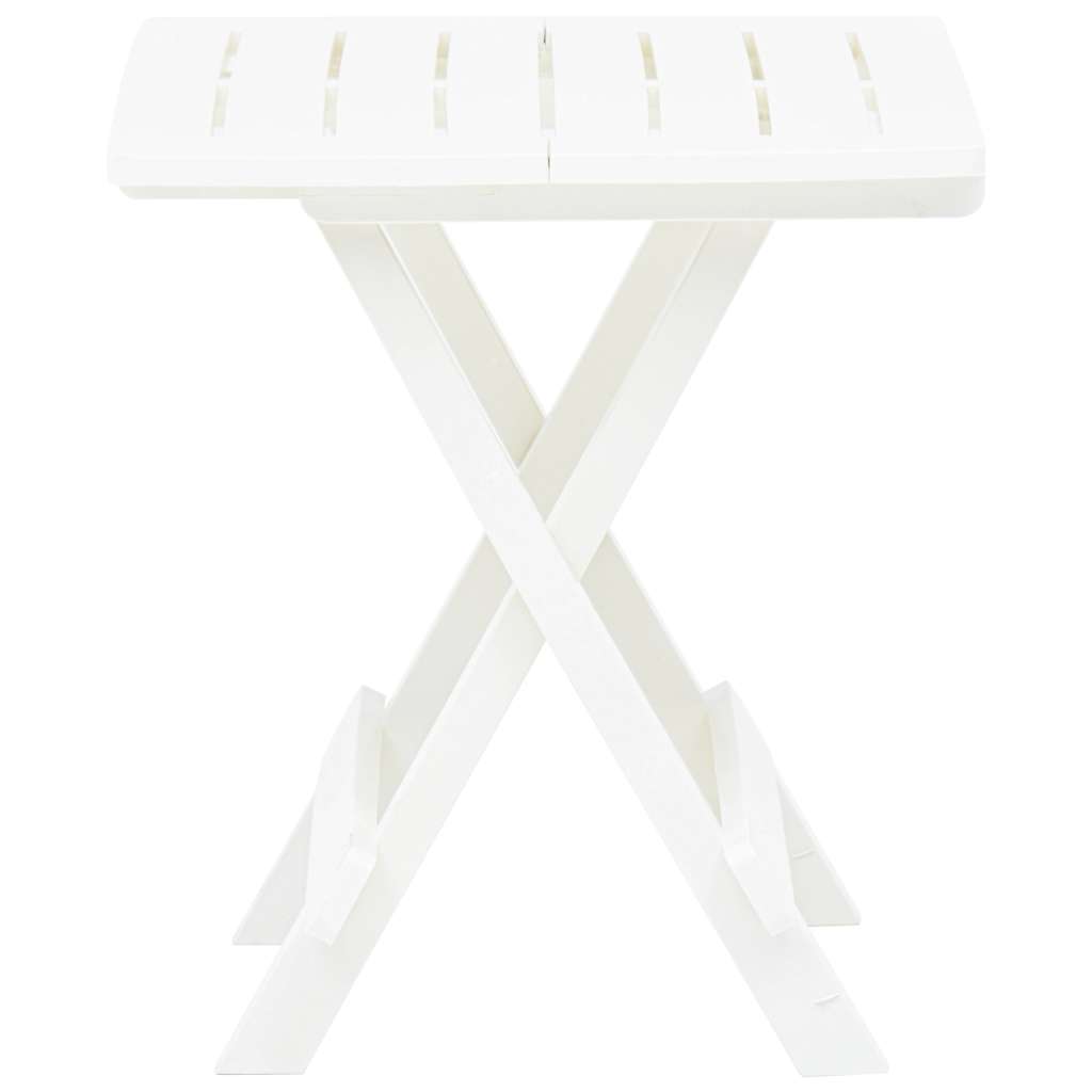 Tavolo da Giardino Pieghevole Bianco 45x43x50 cm in Plastica | homemem39
