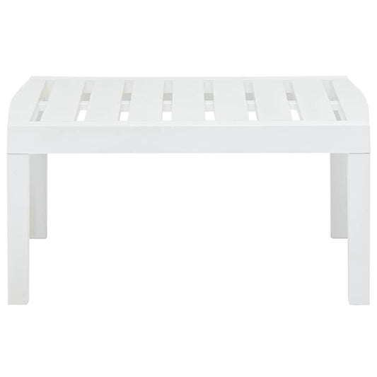 Tavolo da Giardino Bianco 78x55x38 cm in Plastica