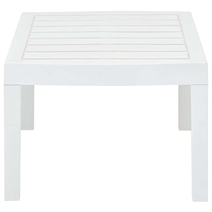 Tavolo da Giardino Bianco 78x55x38 cm in Plastica