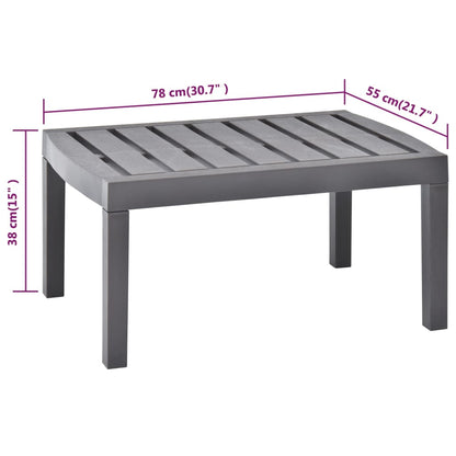 Tavolo da Giardino Moca 78x55x38 cm in Plastica - homemem39