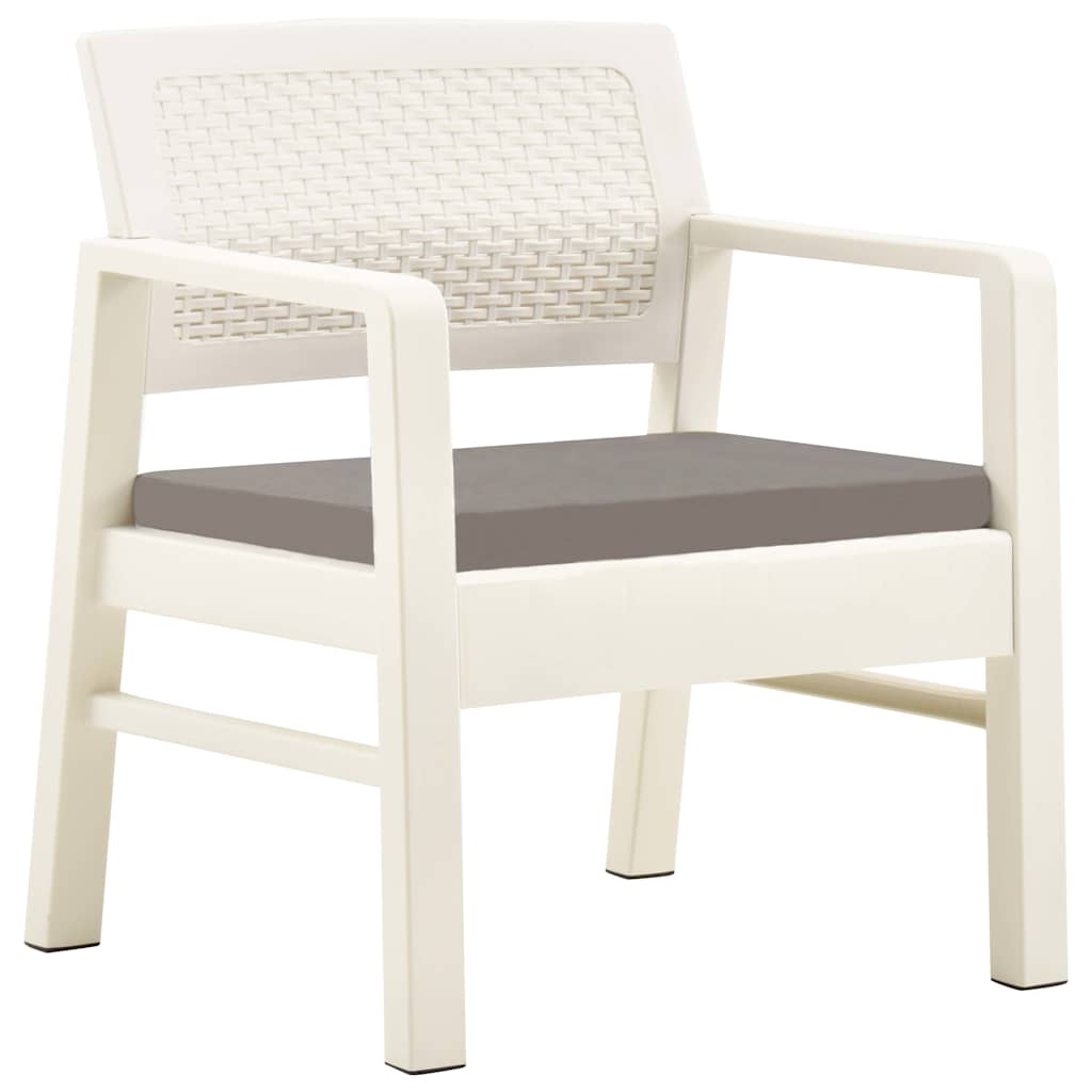 Set Salotto da Giardino 3 pz in Plastica