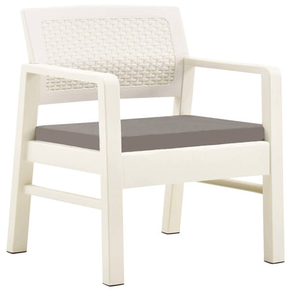 Set Salotto da Giardino 3 pz in Plastica