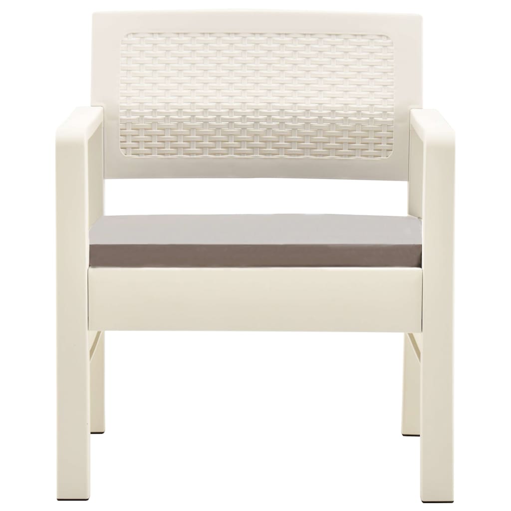 Set Salotto da Giardino 3 pz in Plastica