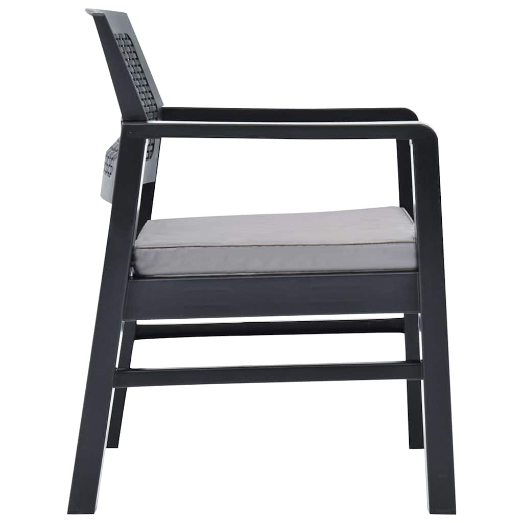 Set Salotto da Giardino 3 pz in Plastica