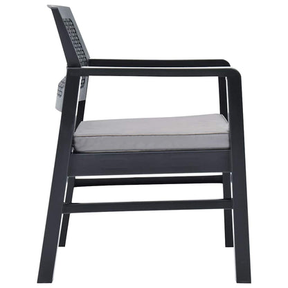 Set Salotto da Giardino 3 pz in Plastica