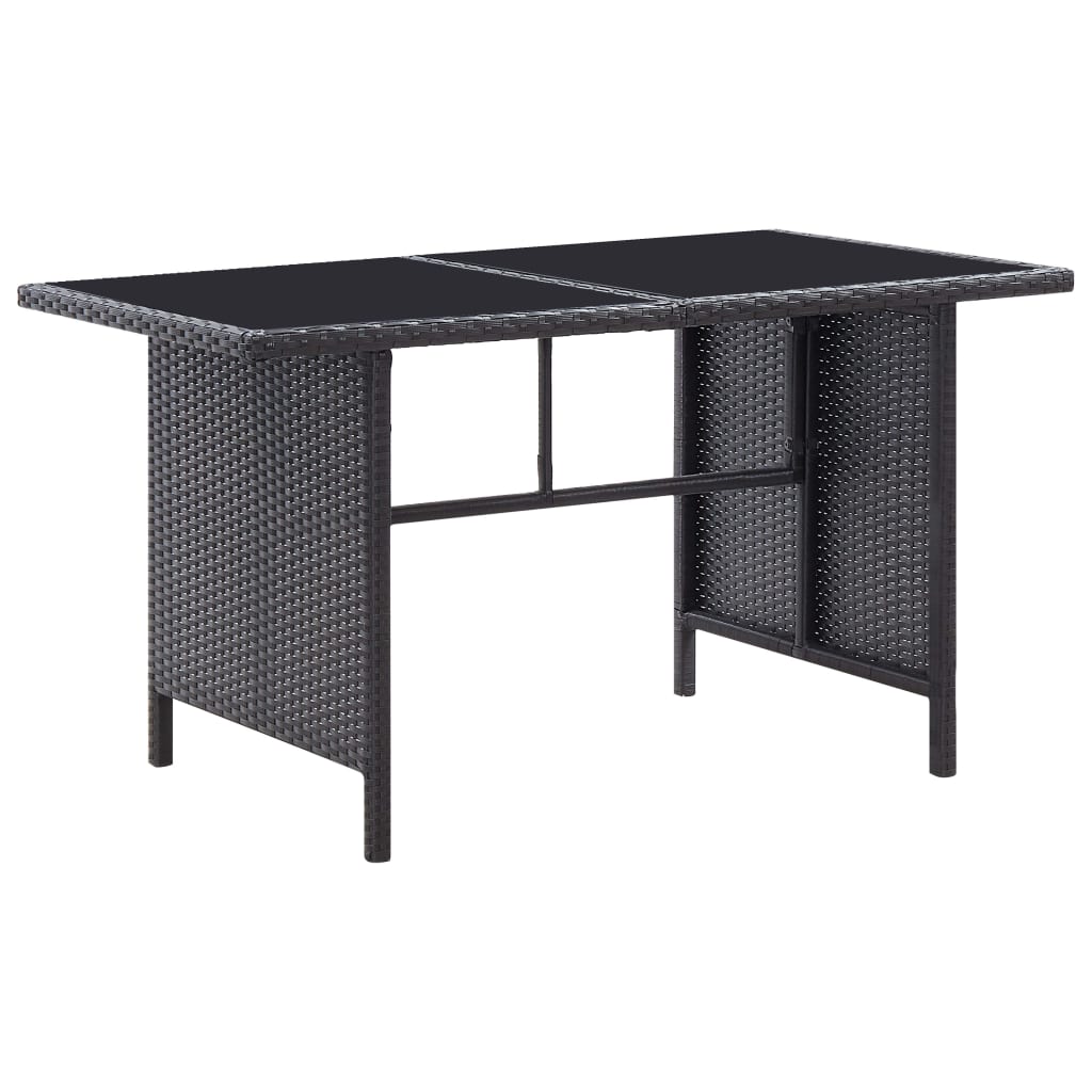 Set Divani da Giardino 6 pz con Cuscini in Polyrattan Nero | homemem39