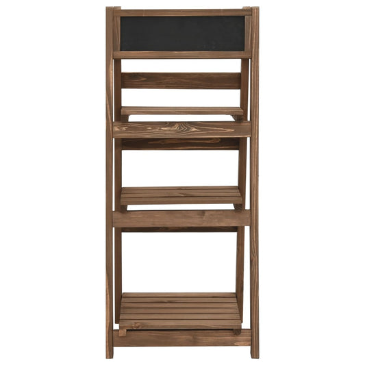Piedistallo Piante 3 Livelli con Lavagna 40x30x90cm Legno Abete - homemem39