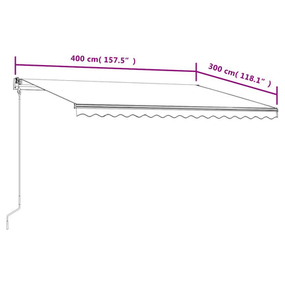Tenda da Sole Retrattile Automatica 400x300 cm Arancione e Marrone