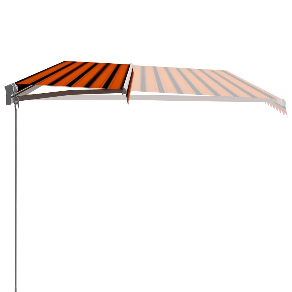 Tenda da Sole Retrattile Manuale 600x300 cm Arancione e Marrone - homemem39