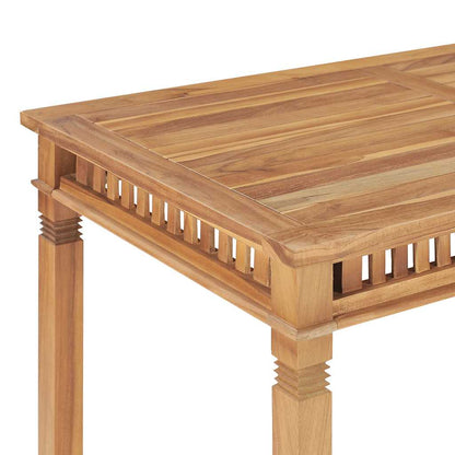 Tavolo da Pranzo per Giardino 110x65x80 cm in Massello di Teak - homemem39