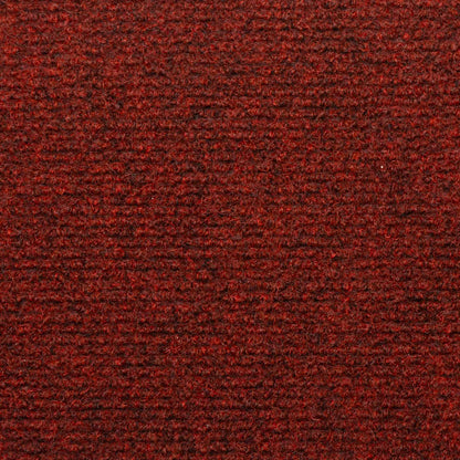 Tappetini per scale autoadesivi 15 pz 65x21x4 cm Bordeaux Rosso Bordo rettangolare - homemem39
