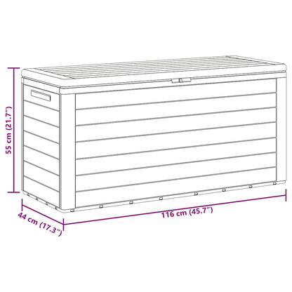 Baule da Giardino Marrone 116x44x55 cm