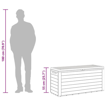 Baule da Giardino Marrone 116x44x55 cm
