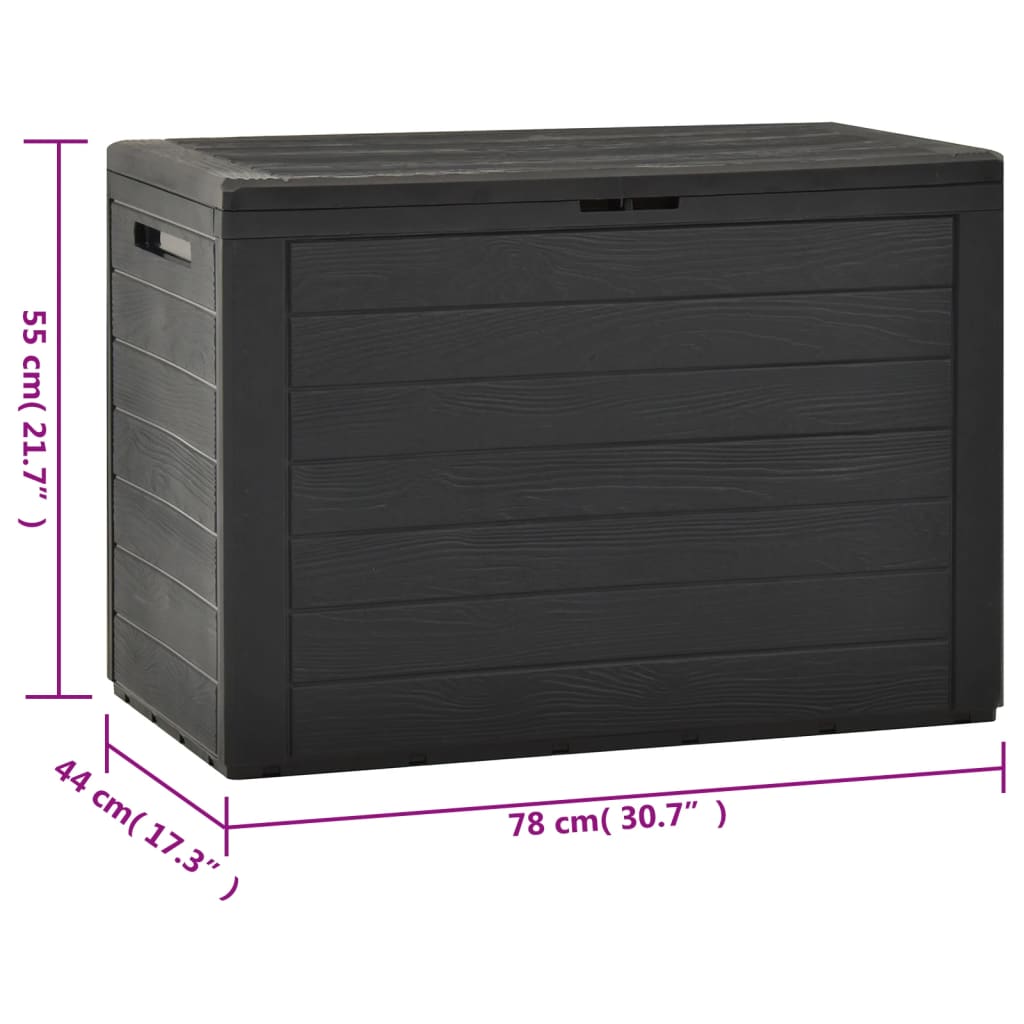 Anthracite Garden Trunk 78x44x55 cm