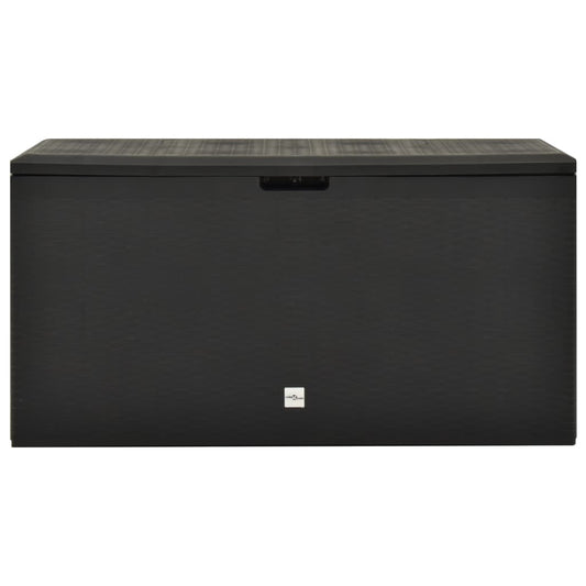 Baule da Giardino Antracite 114x47x60 cm - homemem39