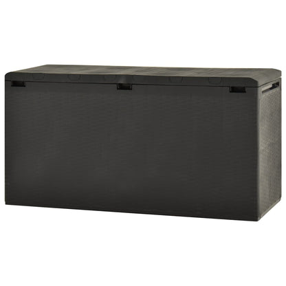 Baule da Giardino Antracite 114x47x60 cm - homemem39