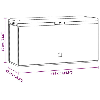 Baule da Giardino Marrone 114x47x60 cm